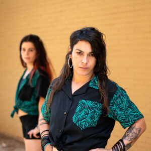 Camisa oversize black&green