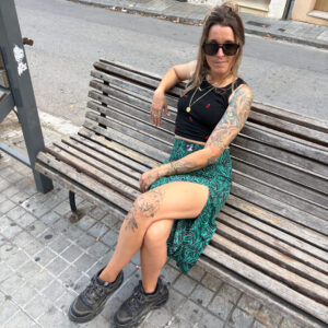 FALDA JARANA cebra verde